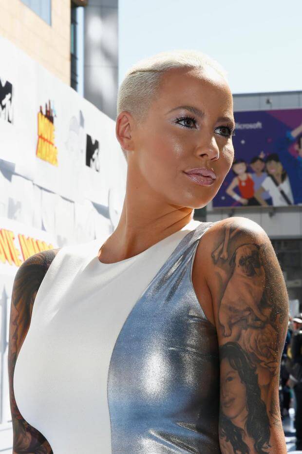 amber rose with hair-#1