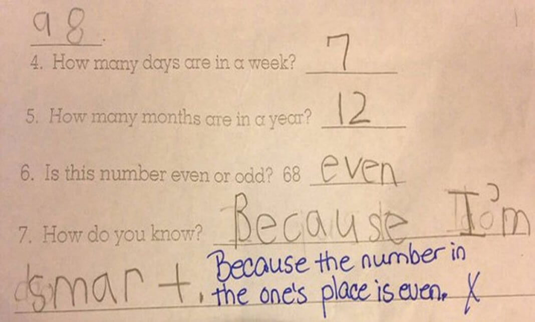 Funny Exam Answers- he is just SMART