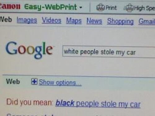 White people stole my car reality